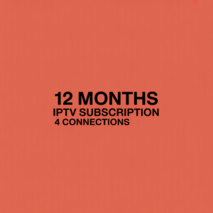 12 Months IPTV Subscription - 4 Connections