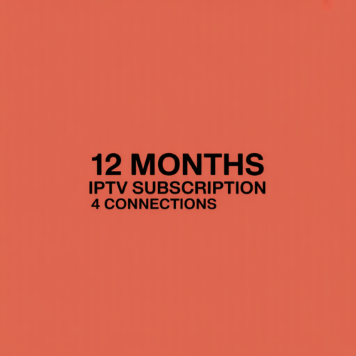12 Months IPTV Subscription - 4 Connections