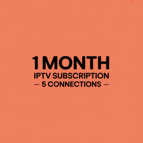 1 Month IPTV Subscription - 5 Connections 1 Month IPTV Subscription - 5 Connections